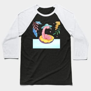 Summer Season Funny Flamingo Baseball T-Shirt